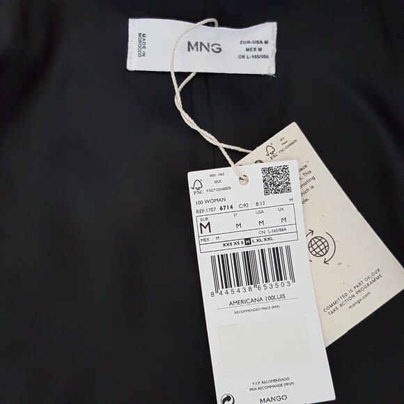 Elbow Patches Warm MANGO Blazer Wool Cotton Knit Pockets - Picture 13 of 13